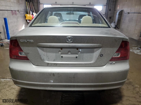 2003 Honda Civic EX with VIN 1HGEM220X3L062447, listed as a Copart auction lot 46361485 with 165,338 mi miles and Non Repairable. Bid and sale history available at carsss.com. Image 6.