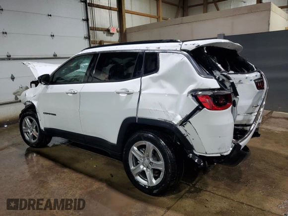 2023 Jeep Compass Latitude с VIN 3C4NJDBN8PT566942, выставлен на аукционе Copart как лот 59552205 с пробегом 26 731 миль миль и На запчасти • Non repairable. История ставок и продаж доступна на DreamBid. Изображение 2.