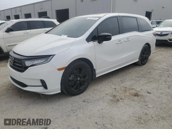 2024 Honda Odyssey Sport with VIN 5FNRL6H72RB024348, listed as a Copart auction lot 44576155 with 8,328 mi miles and Salvage Title. Bid and sale history available at DreamBid. Image 1.