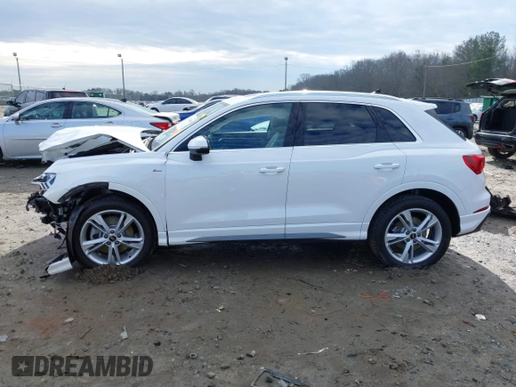 2023 Audi Q3 S line Premium Plus with VIN WA1EECF36P1140594, listed as a IAAI auction lot 41283650 with 14,793 mi miles and . Bid and sale history available at DreamBid. Image 14.