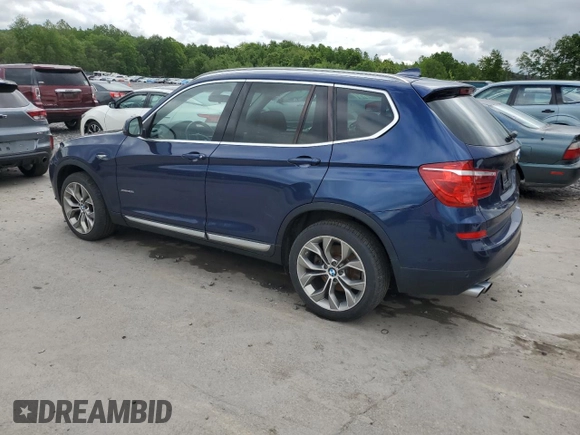 2016 BMW X3 xDrive28i z VIN 5UXWX9C50G0D65775, wystawiony jako Copart lot #58300235 z przebiegiem 186 025 mil mil oraz Czysty tytuł • Clean title. Historia ofert i sprzedaży dostępna na DreamBid. Obrazek 2.