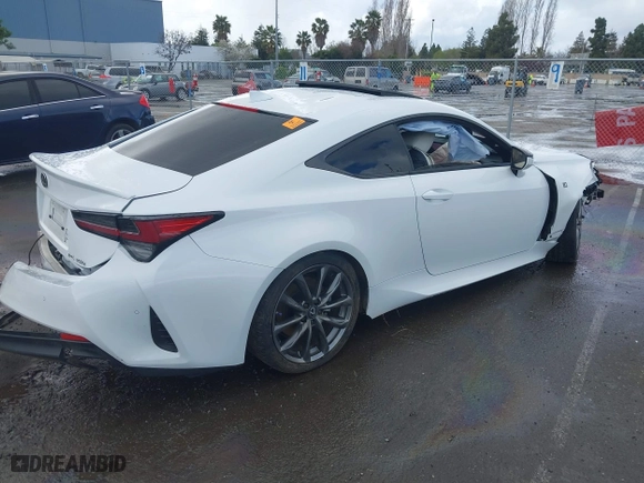 2022 Lexus RC with VIN JTHGZ5BC3N5026089, listed as a IAAI auction lot 41813596 with 42,122 mi miles. Bid and sale history available at carsss.com. Image 4.