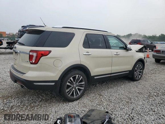 2018 Ford Explorer Platinum with VIN 1FM5K8HT0JGB28837, listed as a Copart auction lot 59709785 with 98,861 mi miles and Non repairable. Bid and sale history available at DreamBid. Image 3.