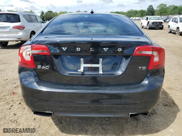 2015 Volvo S60 T5 Drive-E Platinum with VIN YV140MFM3F1363652, listed as a Copart auction lot 46062595 with 9,105 mi miles and Salvage Title. Bid and sale history available at carsss.com. Image 6.