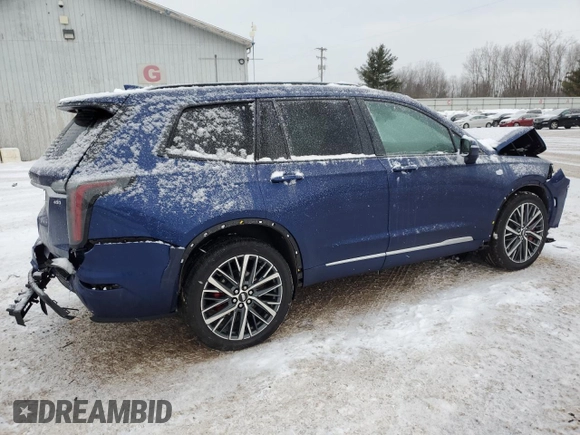 2024 Cadillac XT6 AWD Sport with VIN 1GYKPGRS4RZ734578, listed as a Copart auction lot 88603575 with 9,015 mi miles and Salvage Title. Bid and sale history available at carsss.com. Image 3.
