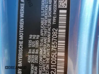 2020 BMW 2 Series 230i with VIN WBA2J1C05L7E57082, listed as a Copart auction lot 43057505 with 2,250 mi miles and Salvage Title. Bid and sale history available at carsss.com. Image 13.