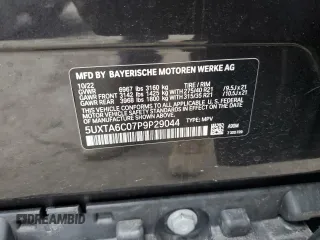 2023 BMW X5 xDrive45e with VIN 5UXTA6C07P9P29044, listed as a Copart auction lot 43625165 with 33,578 mi miles and Salvage Title. Bid and sale history available at carsss.com. Image 14.