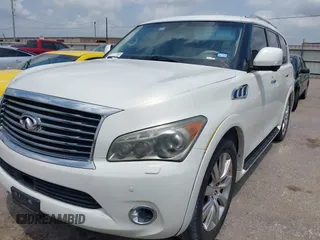 2012 Infiniti QX56 7-passenger with VIN JN8AZ2NF0C9517001, listed as a IAAI auction lot 42101650 with 225,257 mi miles. Bid and sale history available at carsss.com. Image 18.