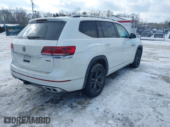 2022 Volkswagen Atlas 3.6L V6 SEL R-Line with VIN 1V2AR2CA1NC528998, listed as a IAAI auction lot 41405286 with 35,271 mi miles. Bid and sale history available at carsss.com. Image 4.