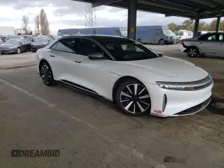 2022 Lucid Air Grand Touring with VIN 50EA1GBA8NA001314, listed as a Copart auction lot 48794005 with 37,092 mi miles and Salvage Title. Bid and sale history available at carsss.com. Image 4.