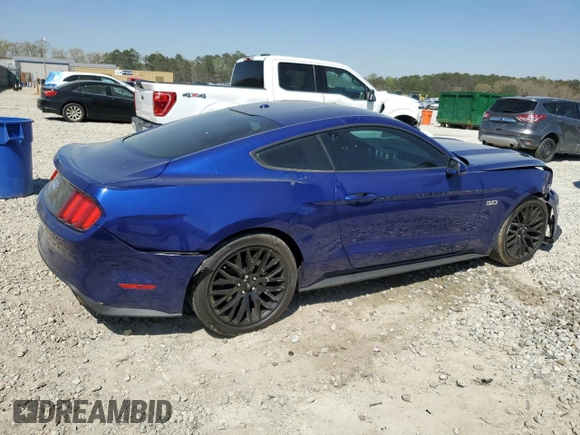 2016 Ford Mustang GT with VIN 1FA6P8CFXG5321809, listed as a Copart auction lot 50724305 with 163,921 mi miles and Salvage title. Bid and sale history available at DreamBid. Image 3.