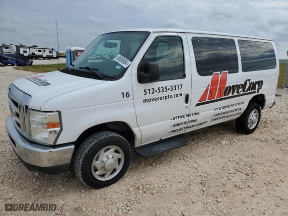 2014 Ford Econoline Wagon XL with VIN 1FBNE3BL4EDA25746, listed as a Copart auction lot 69606994 with 107,842 mi miles and Salvage Title. Bid and sale history available at carsss.com. Image 1.