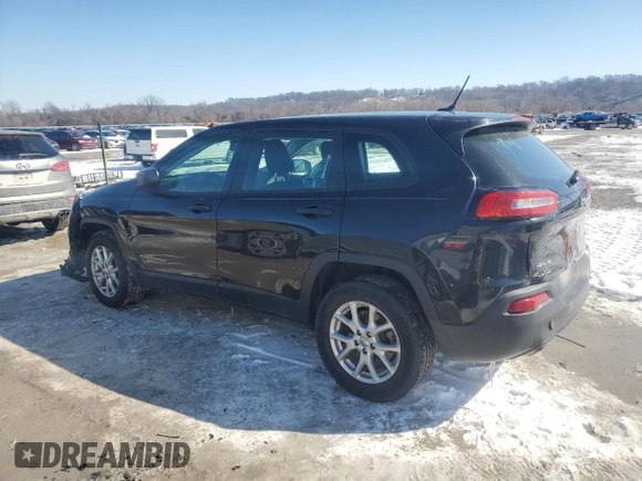 2015 Jeep Cherokee Sport with VIN 1C4PJMAB4FW588042, listed as a Copart auction lot 45660385 with 186,455 mi miles and Salvage Title. Bid and sale history available at carsss.com. Image 2.