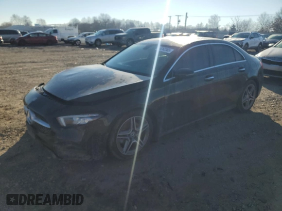 2021 Mercedes-Benz A 220 with VIN W1K3G4FB5MJ293313, listed as a Copart auction lot 46262365 with 34,971 mi miles and Salvage title. Bid and sale history available at DreamBid. Image 1.