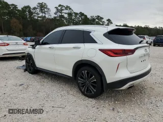 2022 Infiniti QX50 LUXE with VIN 3PCAJ5BA0NF106235, listed as a Copart auction lot 84685444 with 33,028 mi miles and Salvage Title. Bid and sale history available at carsss.com. Image 2.