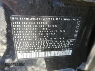2024 Volkswagen Taos S с VIN 3VV8X7B22RM021255, выставлен на аукционе Copart как лот 48367415 с пробегом 15 818 миль миль и Списание • Salvage title. История ставок и продаж доступна на DreamBid. Изображение 14.