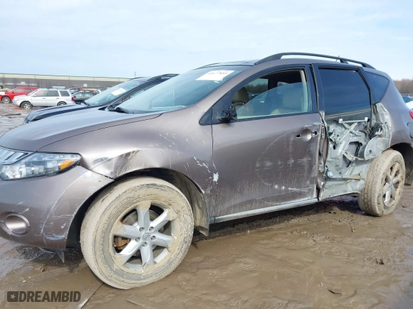 2009 Nissan Murano SL with VIN JN8AZ18W29W211353, listed as a IAAI auction lot 41677855 with 107,126 mi miles. Bid and sale history available at carsss.com. Image 6.