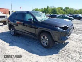 2025 Toyota RAV4 XLE with VIN 2T3W1RFV1SC307210, listed as a IAAI auction lot 42029879 with 1 mi miles. Bid and sale history available at carsss.com. Image 1.