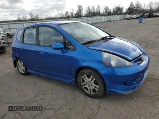 2007 Honda Fit Sport with VIN JHMGD38607S001532, listed as a Copart auction lot 45642795 with 113,651 mi miles and Salvage Title. Bid and sale history available at carsss.com. Image 4.