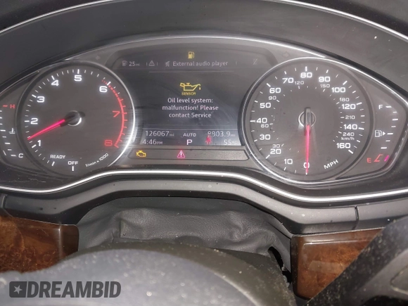 2019 Audi A4 Premium with VIN WAUDNAF47KA117328, listed as a IAAI auction lot 41634062 with 126,067 mi miles and . Bid and sale history available at DreamBid. Image 7.