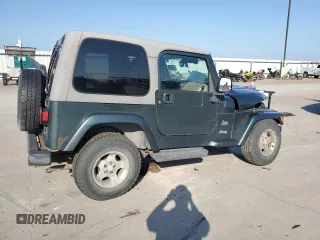 2003 Jeep Wrangler Sahara with VIN 1J4FA59S93P376775, listed as a Copart auction lot 53979415 with 93,995 mi miles and Salvage title. Bid and sale history available at DreamBid. Image 3.