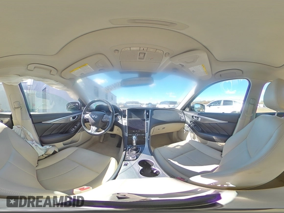 2017 Infiniti Q50 2.0t Sport with VIN JN1CV7AR3HM682433, listed as a Copart auction lot 74584124 with 69,467 mi miles and Salvage Title. Bid and sale history available at carsss.com. Image 15.