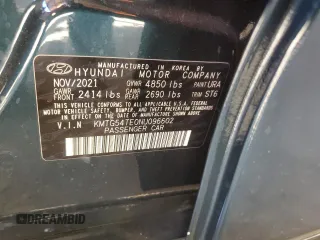 2022 Genesis G70 3.3T with VIN KMTG54TE0NU096602, listed as a Copart auction lot 82014334 with 17,127 mi miles and Salvage Title. Bid and sale history available at carsss.com. Image 12.