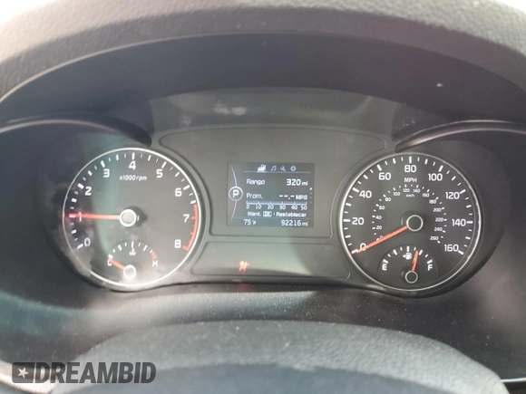 2017 Kia Optima LX with VIN 5XXGT4L35HG177799, listed as a Copart auction lot 54935045 with 92,216 mi miles and Salvage Title. Bid and sale history available at DreamBid. Image 9.