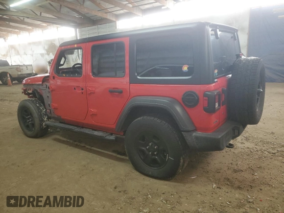 2020 Jeep Wrangler Unlimited Sport with VIN 1C4HJXDN5LW130646, listed as a Copart auction lot 88089985 with 66,244 mi miles and Salvage title. Bid and sale history available at DreamBid. Image 2.