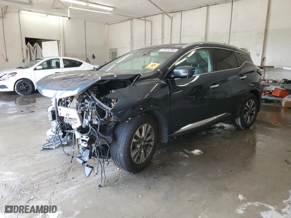 2016 Nissan Murano S with VIN 5N1AZ2MG1GN110593, listed as a Copart auction lot 47874785 with 154,292 mi miles and Salvage Title. Bid and sale history available at carsss.com. Image 1.