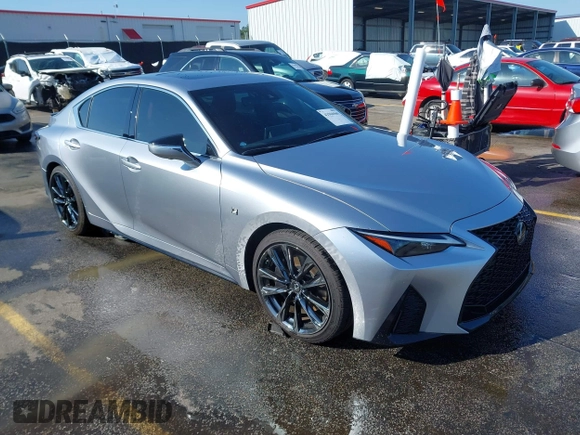 2022 Lexus IS 350 F Sport z VIN JTHGZ1B26N5053772, wystawiony jako IAAI lot #41966565 z przebiegiem 45 020 mil mil oraz . Historia ofert i sprzedaży dostępna na DreamBid. Obrazek 1.