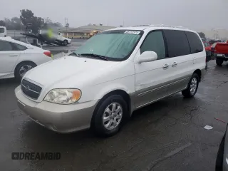 2005 Kia Sedona LX with VIN KNDUP132356753784, listed as a Copart auction lot 85112374 with 169,123 mi miles and Salvage Title. Bid and sale history available at carsss.com. Image 1.
