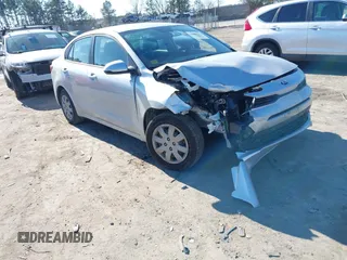2021 Kia Rio S with VIN 3KPA24AD7ME374089, listed as a IAAI auction lot 41404676 with 53,840 mi miles. Bid and sale history available at carsss.com. Image 1.