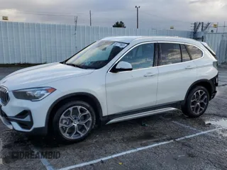 2021 BMW X1 sDrive28i with VIN WBXJG7C02M5U08273, listed as a Copart auction lot 45777903 with 15,741 mi miles. Bid and sale history available at carsss.com. Image 1.