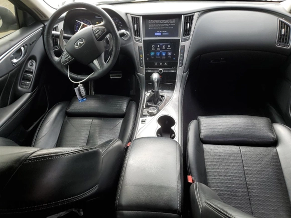 2016 Infiniti Q50 with VIN JN1EV7AR7GM346324, listed as a Copart auction lot 45091635 with 92,050 mi miles and Salvage Title. Bid and sale history available at DreamBid. Image 8.