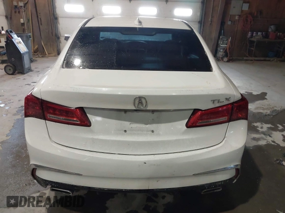 2018 Acura TLX with VIN 19UUB2F38JA008143, listed as a IAAI auction lot 41161669 with 105,483 mi miles. Bid and sale history available at carsss.com. Image 16.