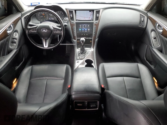 2018 Infiniti Q50 Luxe with VIN JN1EV7AP4JM367007, listed as a Copart auction lot 43413255 with 90,694 mi miles and Salvage title. Bid and sale history available at DreamBid. Image 8.