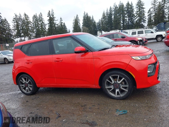 2021 Kia Soul GT-Line with VIN KNDJ63AU3M7129790, listed as a IAAI auction lot 41583031 with 56,100 mi miles and . Bid and sale history available at DreamBid. Image 13.