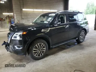 2021 Nissan Armada SL with VIN JN8AY2BBXM9795698, listed as a Copart auction lot 63000174 with 33,002 mi miles and Salvage Title. Bid and sale history available at carsss.com. Image 1.