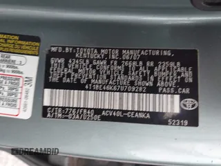 2007 Toyota Camry CE z VIN 4T1BE46K67U709282, wystawiony jako IAAI lot #42534594 z przebiegiem 156 794 mil mil oraz . Historia ofert i sprzedaży dostępna na DreamBid. Obrazek 9.