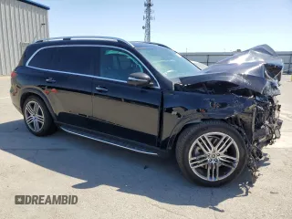 2021 Mercedes-Benz GLS 450 with VIN 4JGFF5KE8MA390873, listed as a Copart auction lot 58944395 with 47,115 mi miles and Salvage title. Bid and sale history available at DreamBid. Image 4.