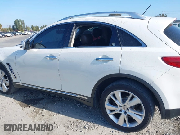 2012 Infiniti FX with VIN JN8AS1MUXCM122268, listed as a IAAI auction lot 42139233 with 158,338 mi miles. Bid and sale history available at carsss.com. Image 6.