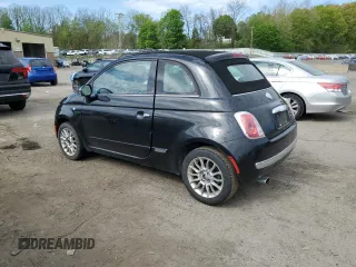 2012 FIAT 500 Lounge z VIN 3C3CFFER9CT383468, wystawiony jako Copart lot #54714715 z przebiegiem 114 637 mil mil oraz Szkody całkowita. Historia ofert i sprzedaży dostępna na DreamBid. Obrazek 2.