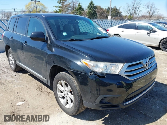 2013 Toyota Highlander with VIN 5TDZA3EH3DS035056, listed as a IAAI auction lot 41989698 with 161,956 mi miles and . Bid and sale history available at DreamBid. Image 1.
