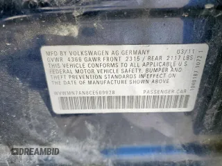 2012 Volkswagen CC Sport z VIN WVWMN7AN8CE509928, wystawiony jako Copart lot #62351985 z przebiegiem 183 475 mil mil oraz Szkoda całkowita • Salvage title. Historia ofert i sprzedaży dostępna na DreamBid. Obrazek 13.