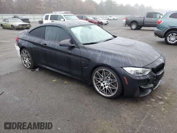 2017 BMW M4 with VIN WBS3R9C34HA014284, listed as a Copart auction lot 82019873 with 43,239 mi miles. Bid and sale history available at carsss.com. Image 4.