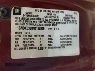 2004 Chevrolet Venture LS z VIN 1GNDX03E84D152859, wystawiony jako Copart lot #61352482 z przebiegiem 161 091 mil mil oraz Szkoda całkowita • Salvage title. Historia ofert i sprzedaży dostępna na DreamBid. Obrazek 10.