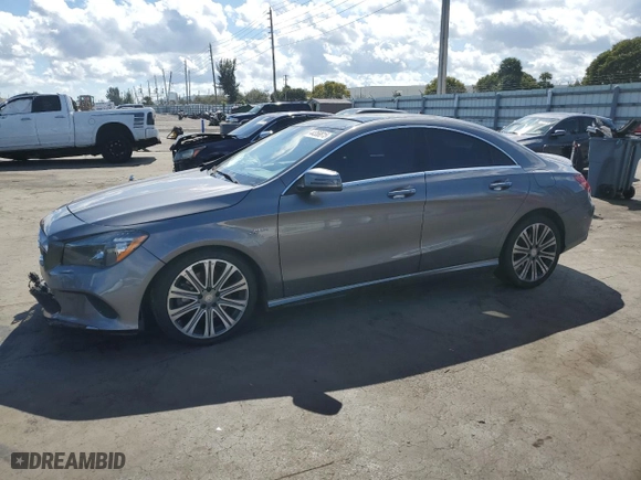 2017 Mercedes-Benz CLA with VIN WDDSJ4EB9HN430718, listed as a Copart auction lot 44358815 with 145,597 mi miles and Salvage Title. Bid and sale history available at carsss.com. Image 1.