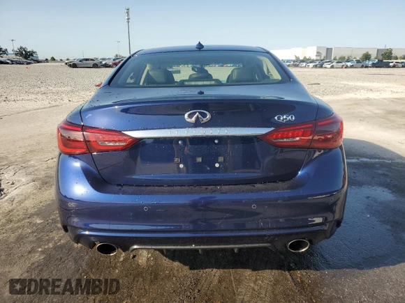 2022 Infiniti Q50 Luxe z VIN JN1EV7BP4NM311315, wystawiony jako Copart lot #57082775 z przebiegiem 23 239 mil mil oraz Nie do naprawy • Non repairable. Historia ofert i sprzedaży dostępna na DreamBid. Obrazek 6.