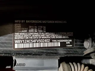 2015 BMW i3 с VIN WBY1Z4C54FV502402, выставлен на аукционе Copart как лот 43803475 с пробегом 50 802 миль миль и Списание • Salvage title. История ставок и продаж доступна на DreamBid. Изображение 13.